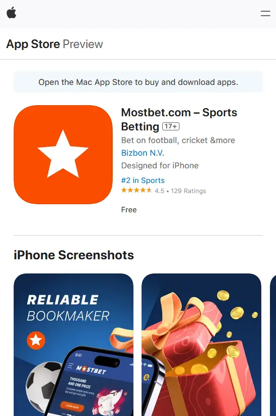 Installing the official Mostbet app from the App Store