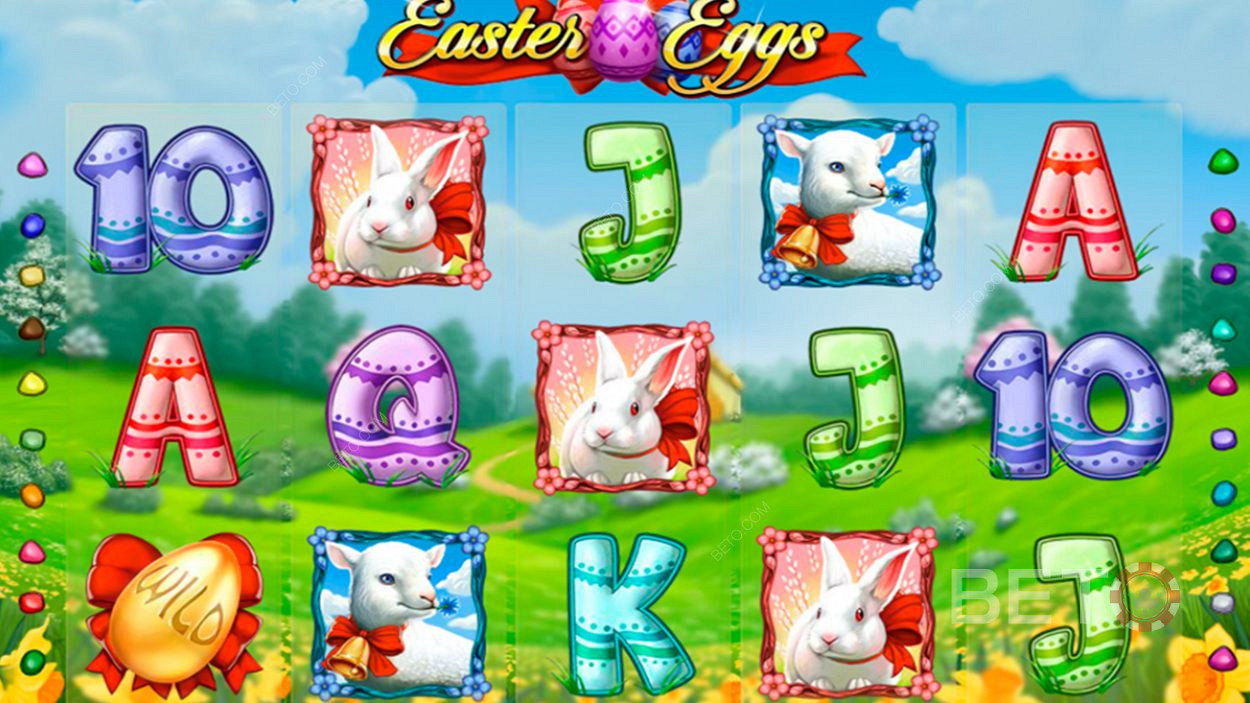 Free spins with prize multipliers in Easter Eggs slot