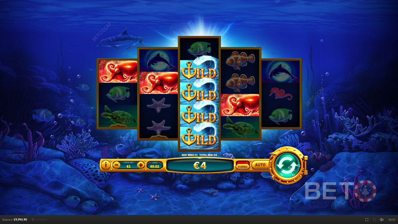 Special wild symbols in Dolphin Delight slot game