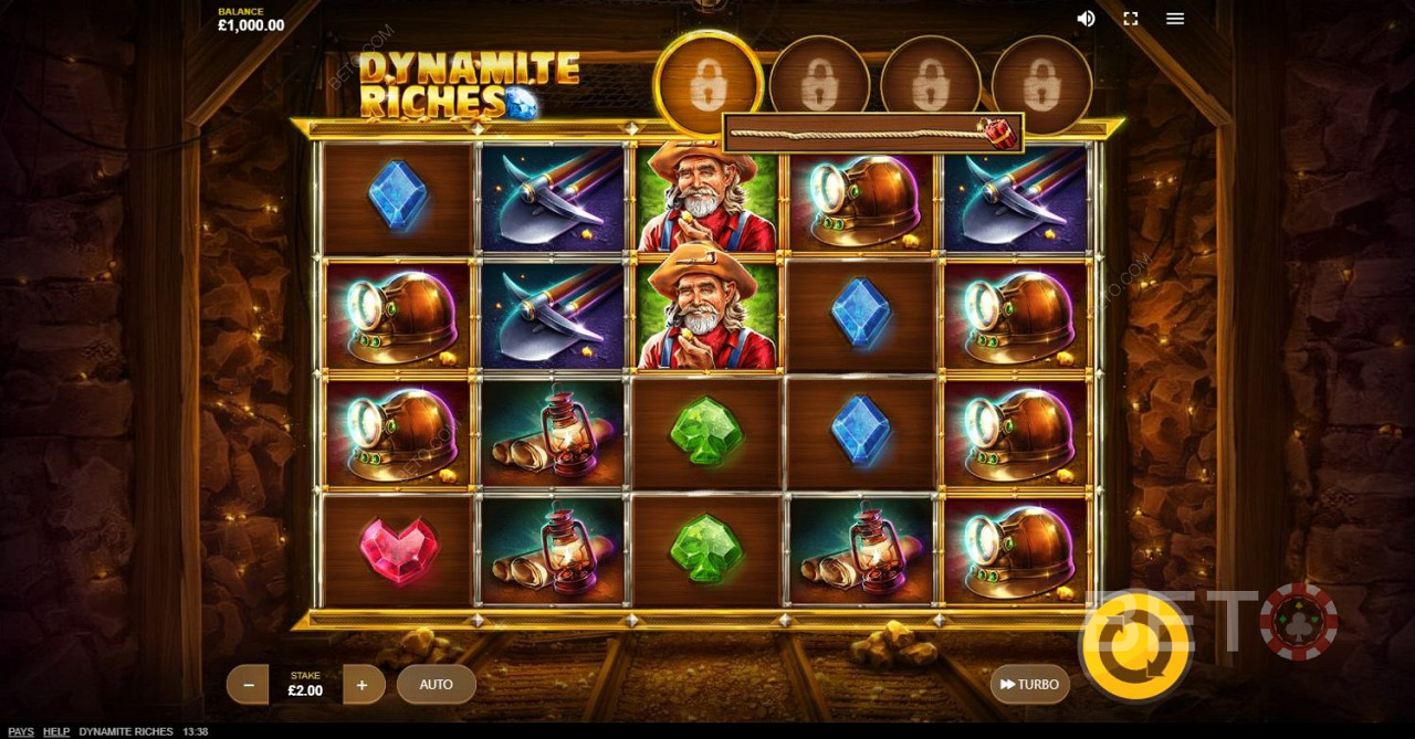 Win maximum amounts using the Dynamite symbol