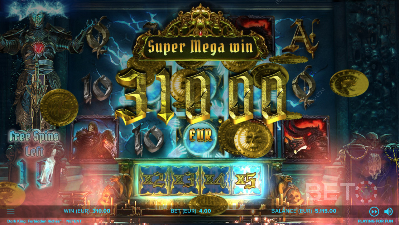 Dark King symbol pays 25 times your stake