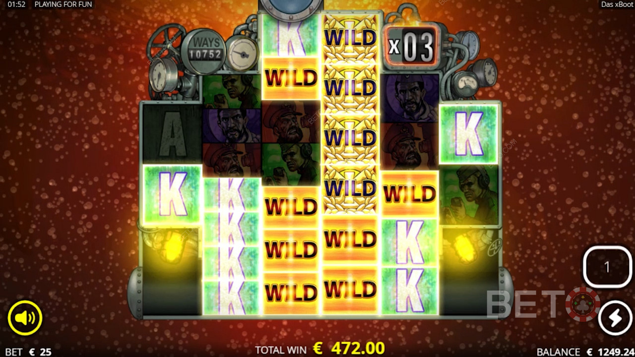 Use various bonus tricks in Das xBoot slot