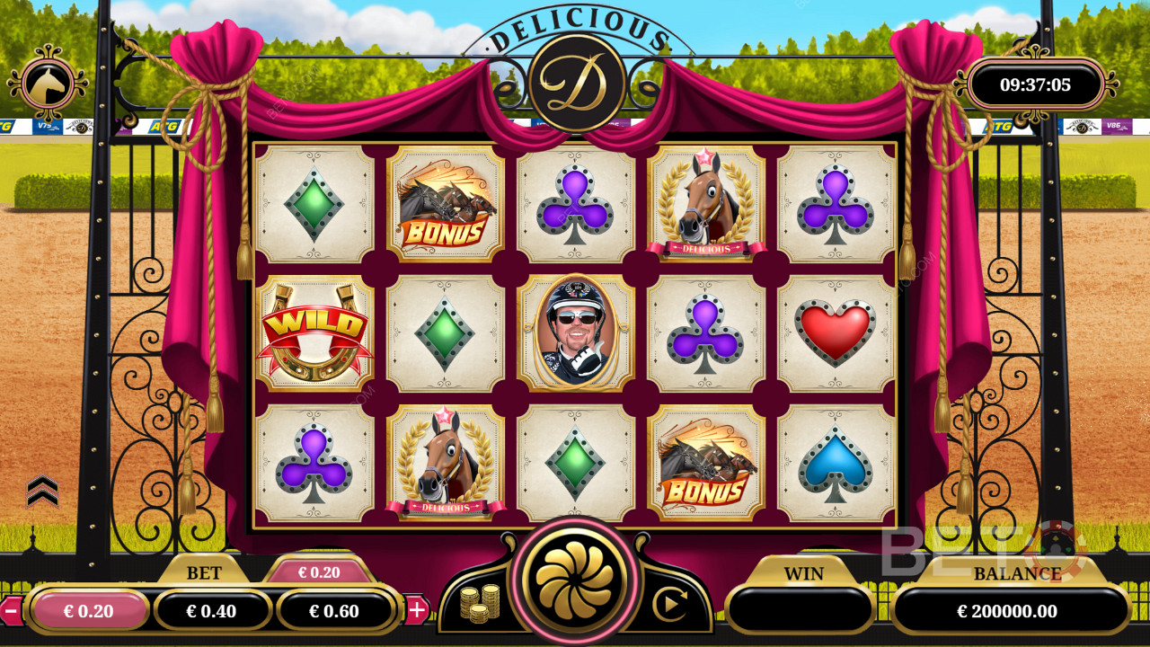 Standard grid layout of Delicious slot