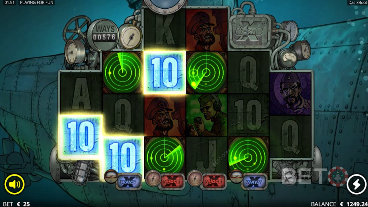 Das xBoot online slot features a standard RTP of 96.05% and high volatility