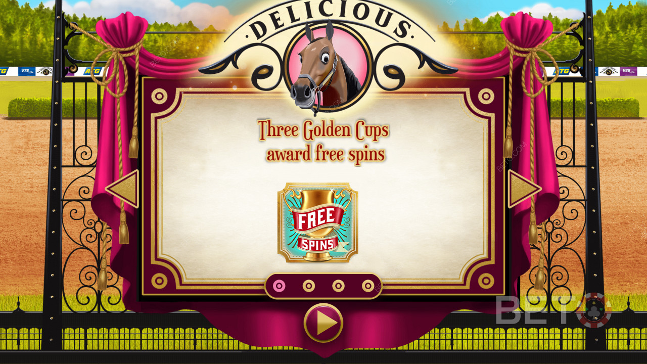Delicious horse and intro screen