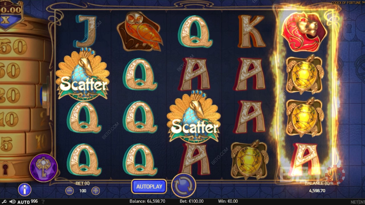 5x4 grid layout in Codex of Fortune online slot