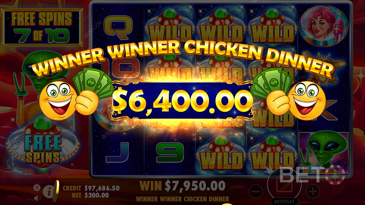 Stacked Wild symbols helping players win big during free spins in Cosmic Cash