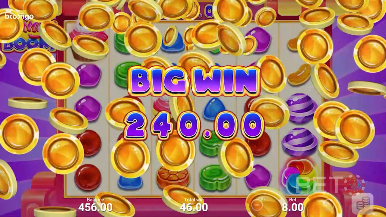 Big win in Candy Boom slot game