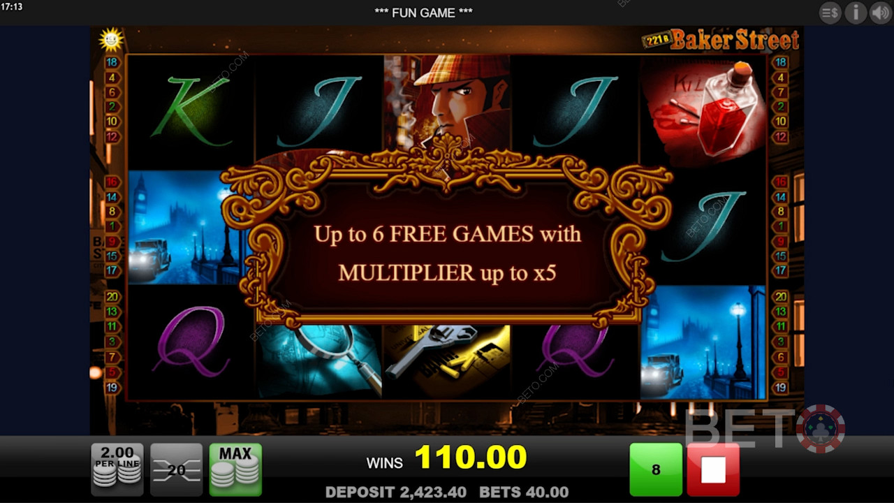 221B Baker Street free games experience with bonus features