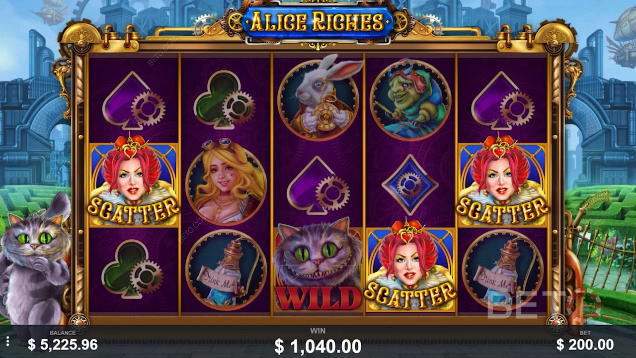 Alice Riches theme with stunning animation and sound effects