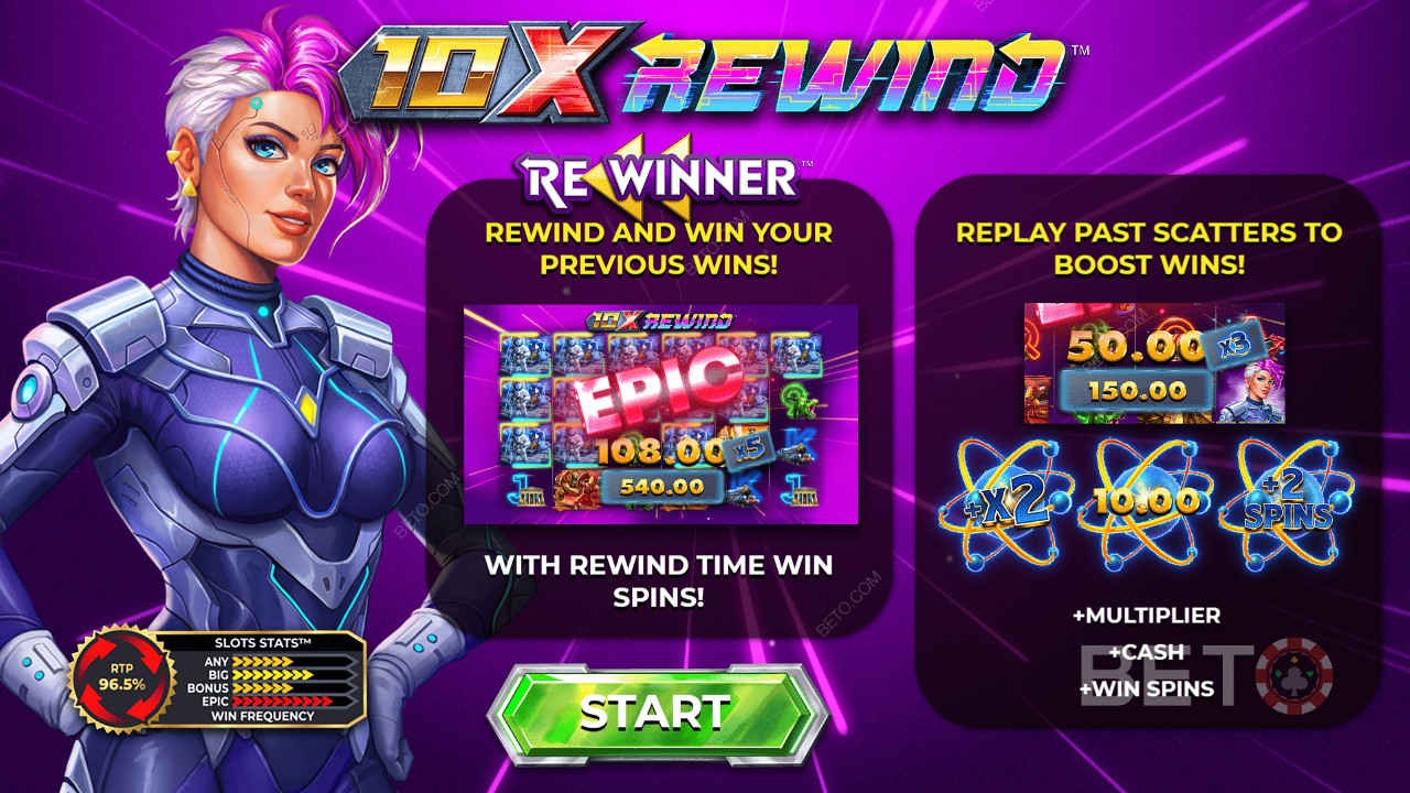 Starting gambling adventures in 10x Rewind
