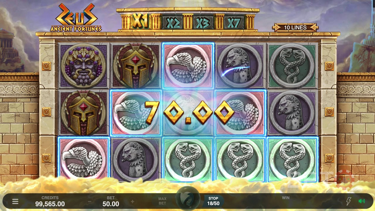 High-paying win in Ancient Fortunes: Zeus slot