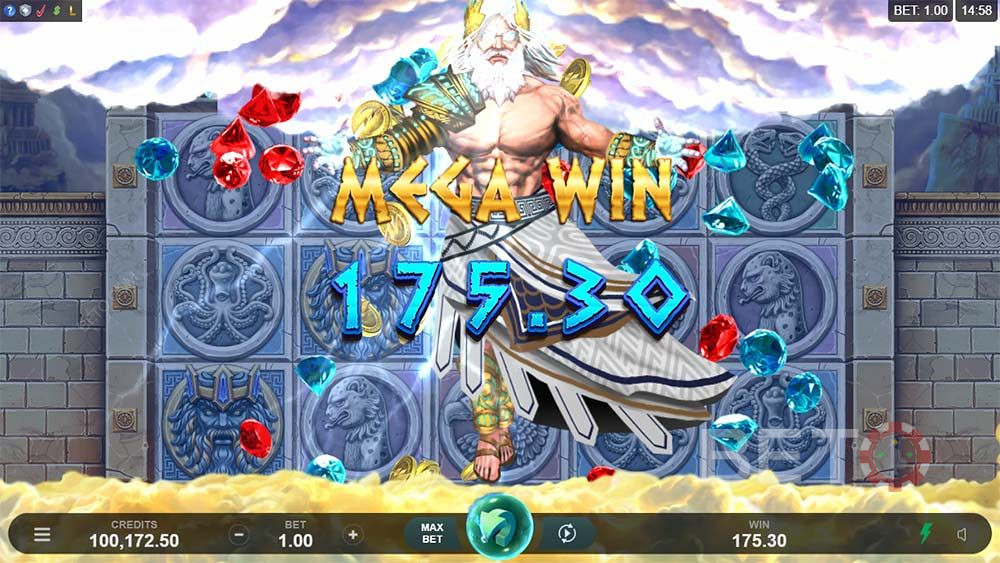 Mega win in Ancient Fortunes: Zeus slot