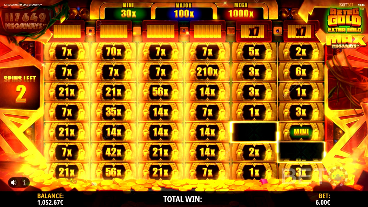 Big wins in Aztec Gold Cash Respins feature