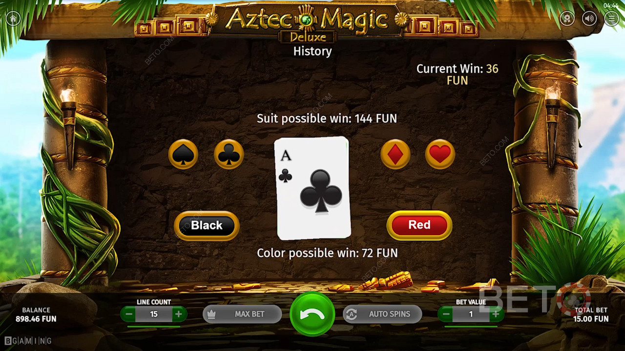 Gamble feature adds extra excitement and increases winning potential