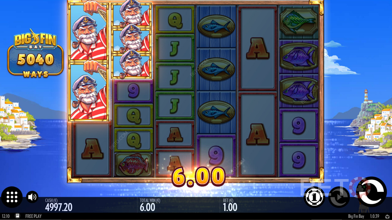 Background view of Big Fin Bay slot