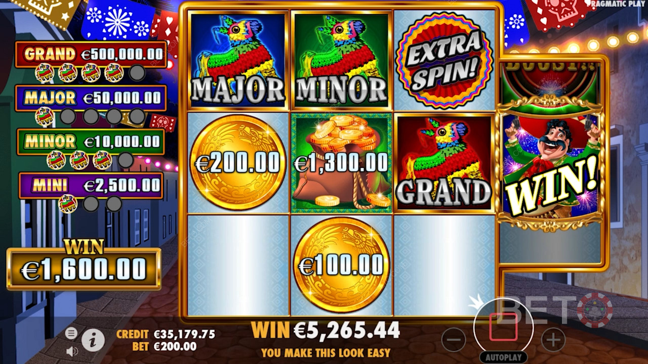 Big Juan's Re-Spins bonus feature with reduced grid