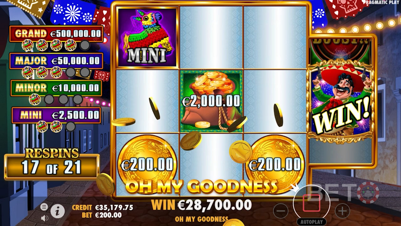 Empty spaces can land during Big Juan bonus round