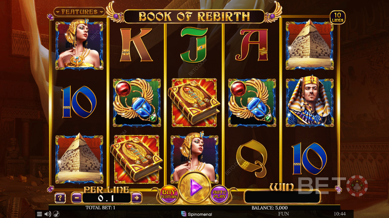 High-quality graphics and visual elements in Book Of Rebirth slot