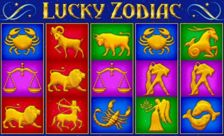 Zodiac symbols organized by four elements in Lucky Zodiac slot