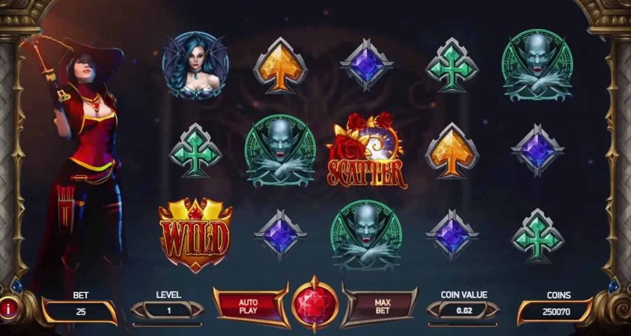 Blood Suckers bonus game showing vampire hunting feature