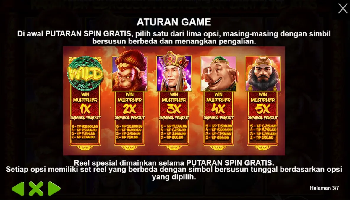 Journey to the West demo mode interface showing game controls and reels