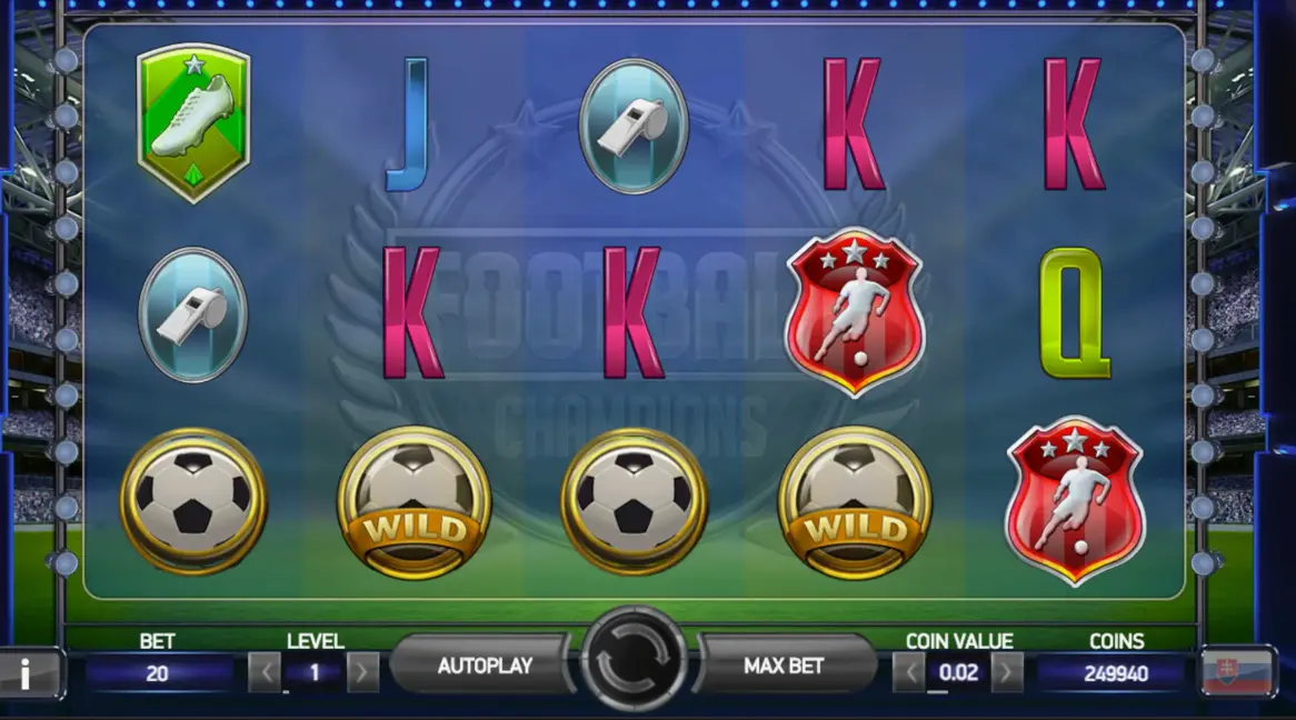 Football Champions Cup demo mode gameplay screen