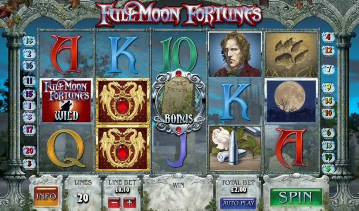 Full Moon Fortunes Demo Version Interface