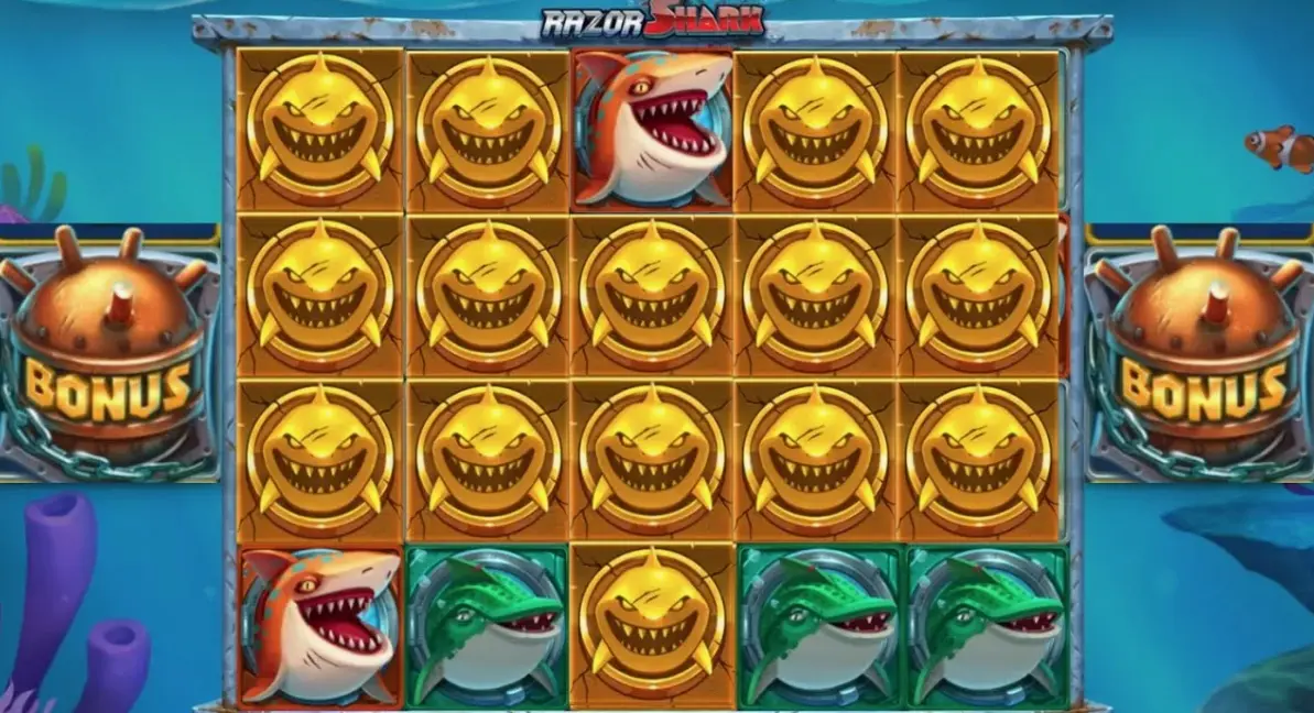 Razor Shark game rules showing paytable and bonus features