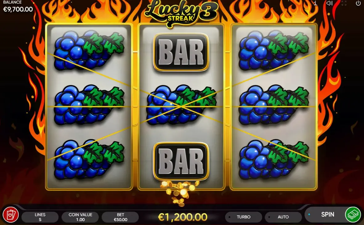 Lucky Streak 3 Game Controls Interface