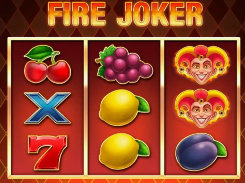 Fire Joker slot specifications showing 3 reels and 5 paylines