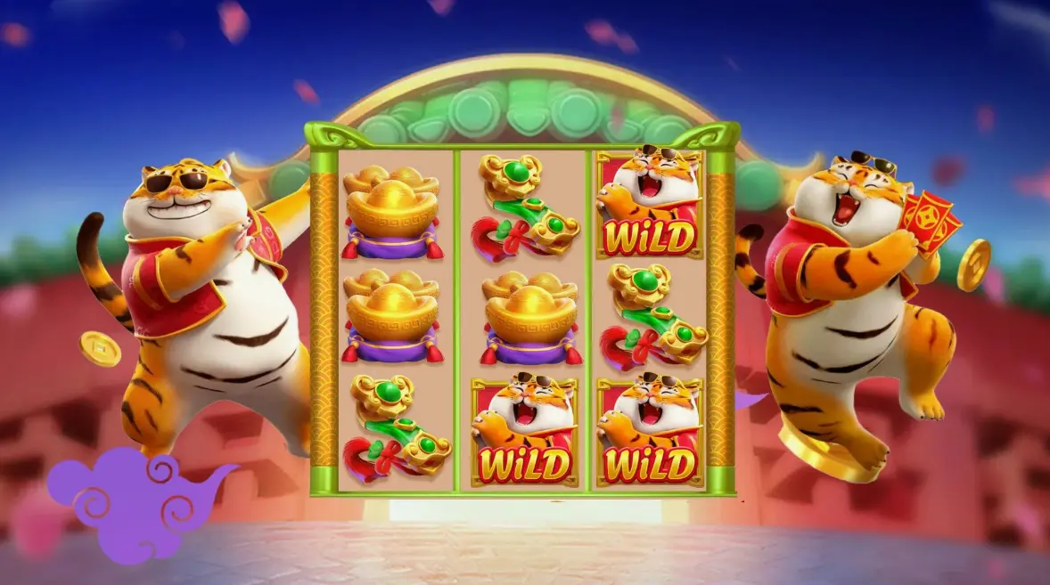 Fortune Tiger free play mode showing bonus features and gameplay elements