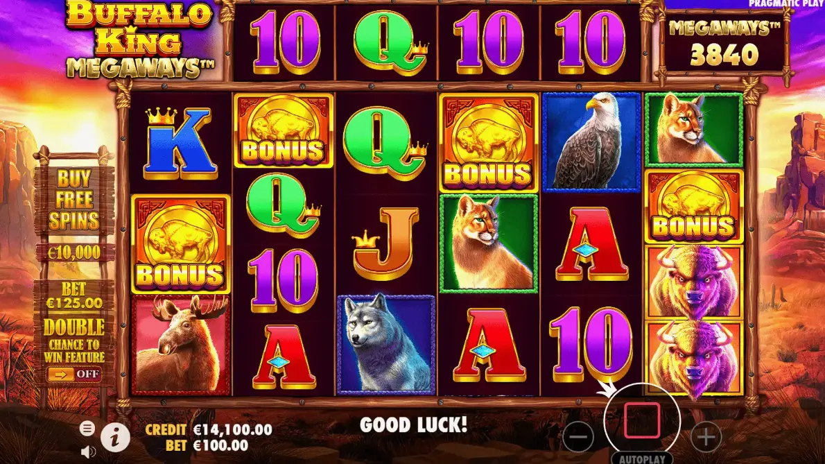Buffalo King Megaways Visual Interface