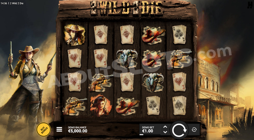 Base game showing cowgirl character on the left side of the screen.