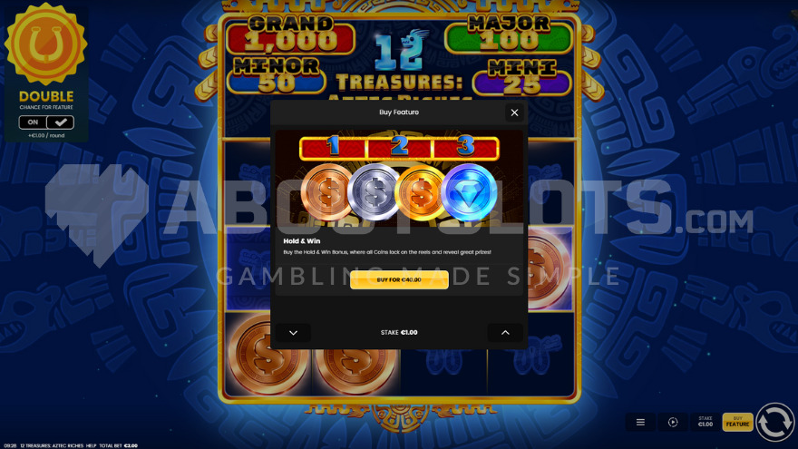 Bonus buy option for 40x stake