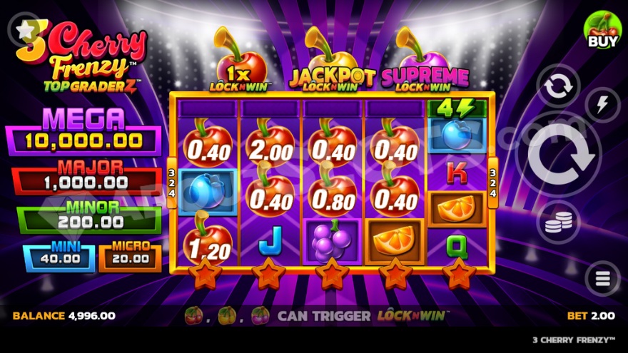 Screenshot of 3 Cherry Frenzy base game
