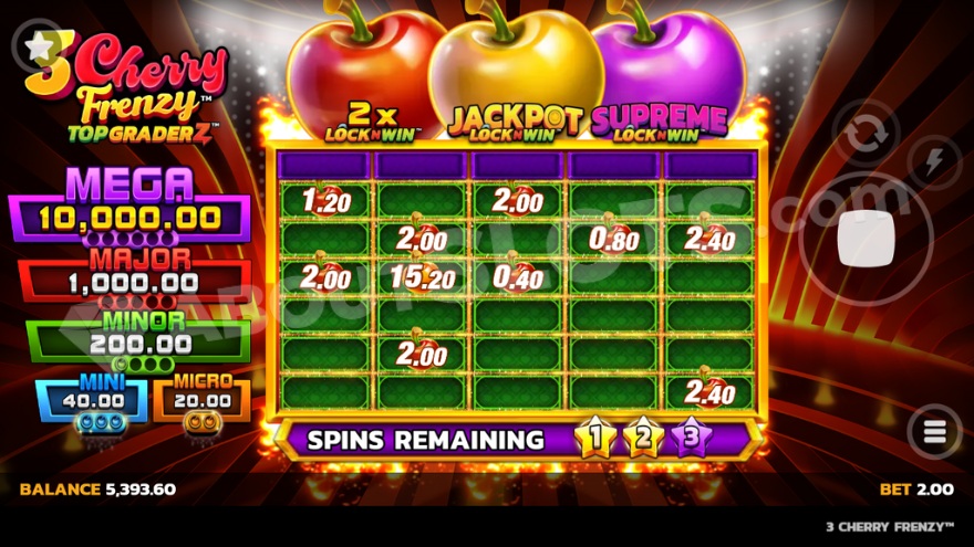 3 Cherry Frenzy Lock & Win feature
