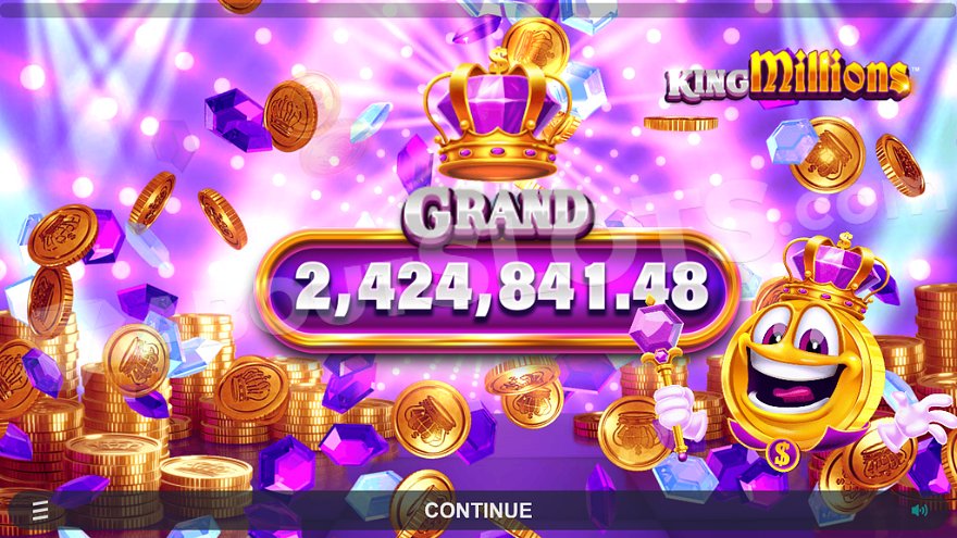 King Millions jackpot wheel feature in the slot