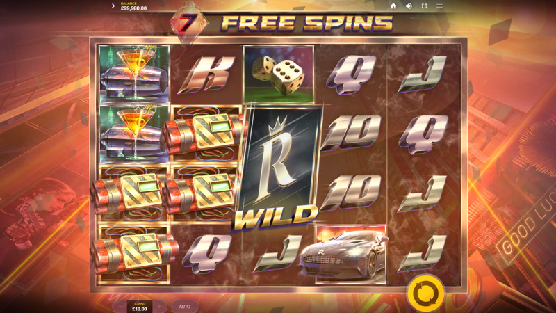 Agent Royale free spins feature with wild symbols and multipliers