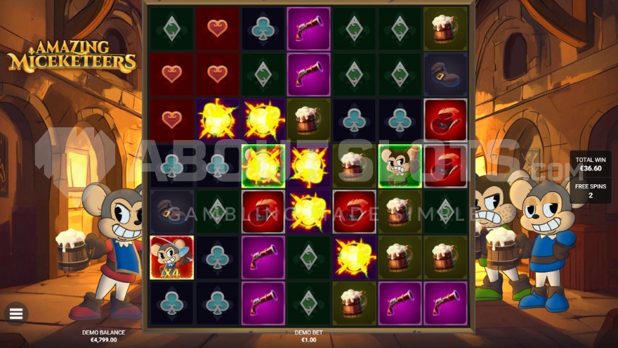 Sticky Walking Wild with 4X multiplier in bonus game