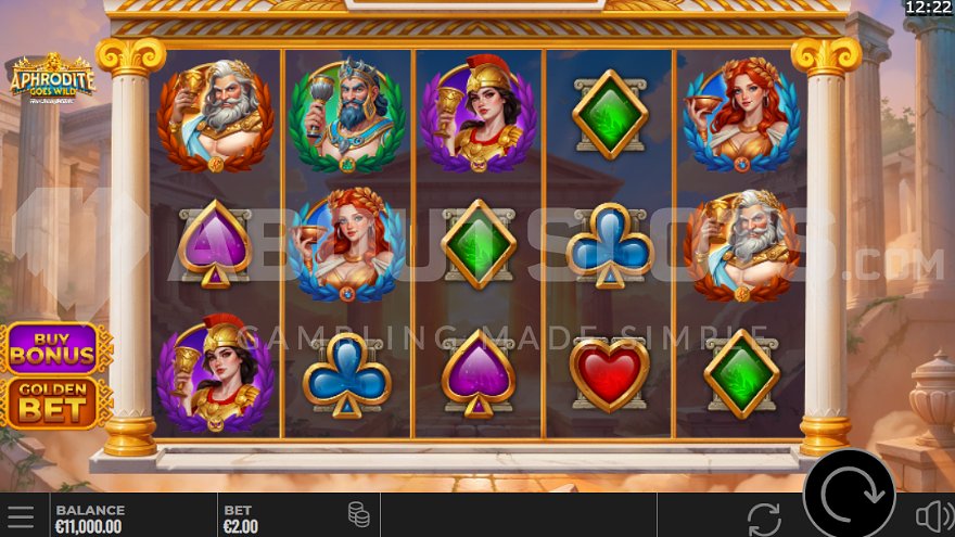 Greek-themed slot game with multiplier wilds