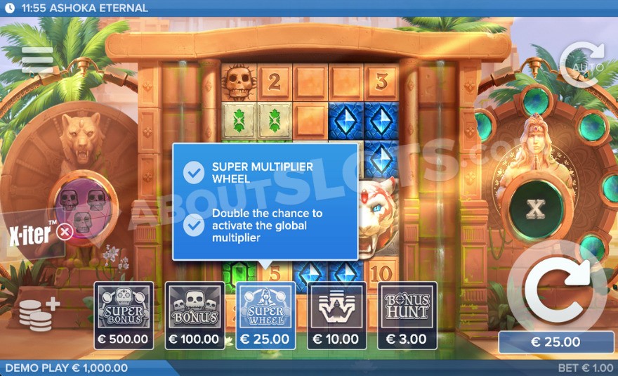 Bonus buy feature with five options to choose from