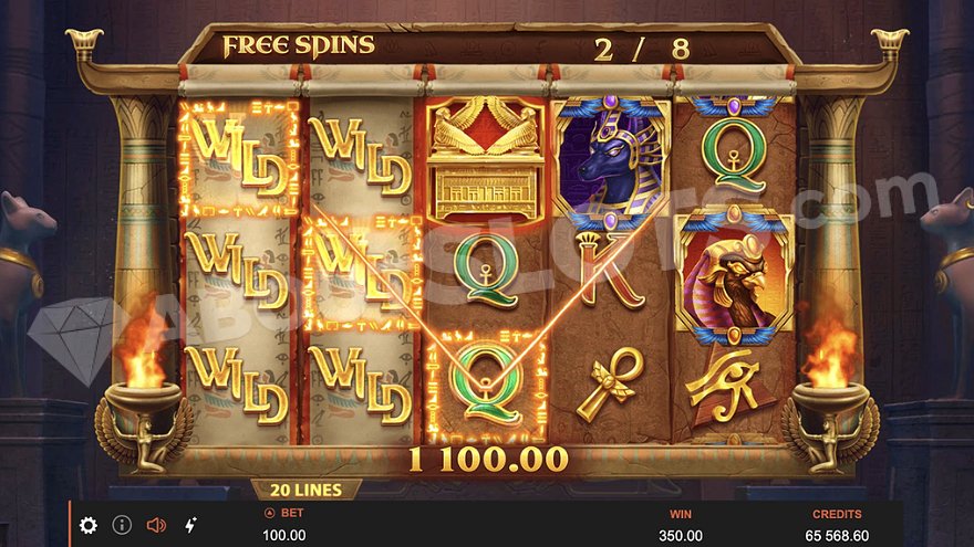 Ark of Ra free spins selection screen showing three volatility options