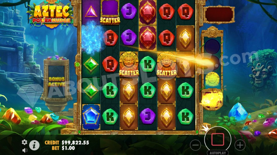 Three scatter symbols on the reels activating the free spins feature