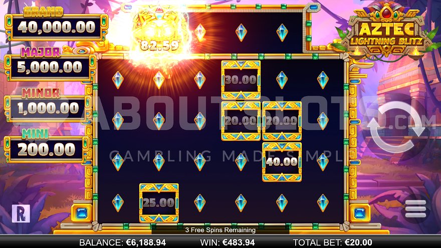 A 24X stake win in Lightning Blitz Free Spins feature.