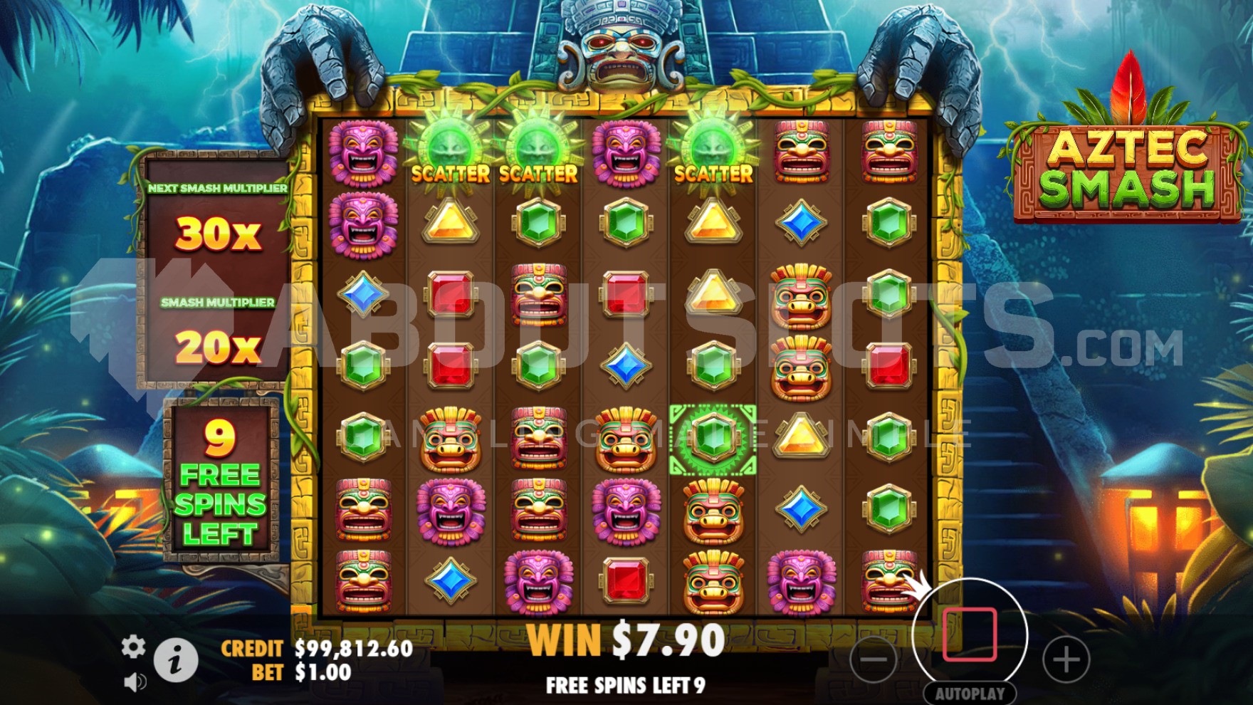 Aztec Smash Free Spins with 30X Multiplier