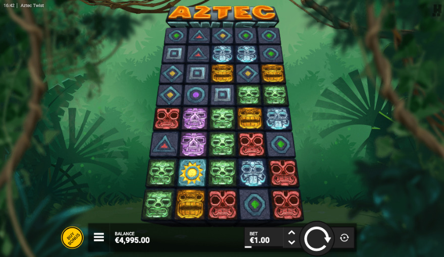 Aztec Twist slot game interface with jungle background
