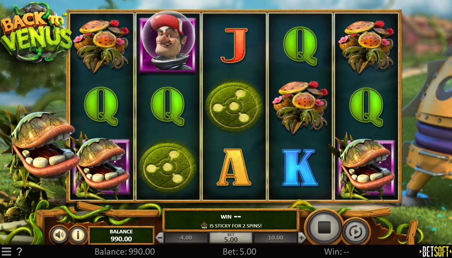 Back to Venus Slot Gameplay Screenshot