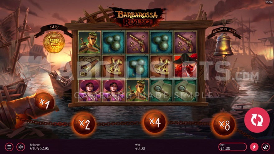 Game field with numerous destroyed ships in the background