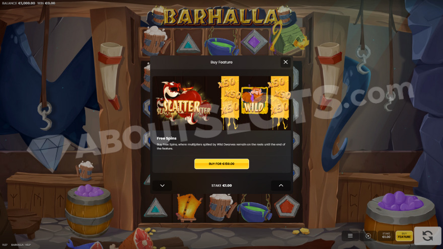 Bonus buy feature interface with one option available